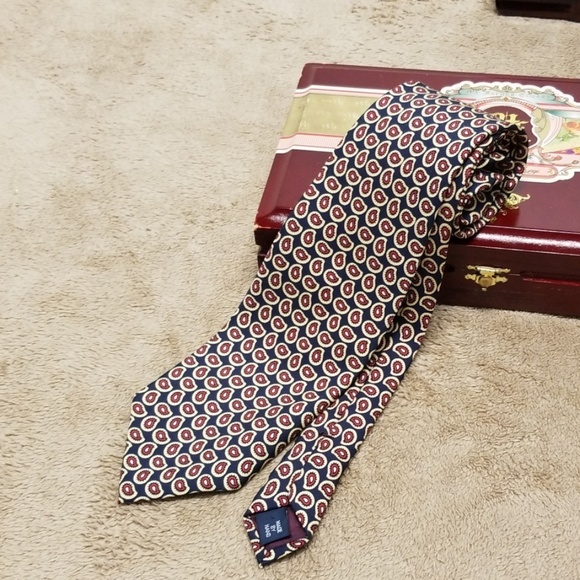 POLO mens Hand made 100% silk neck tie - Picture 2 of 6